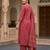 Pink floral printed pure cotton kurta set for women