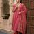 Pink floral printed pure cotton kurta set for women