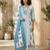 Off white floral printed pure cotton kurta set for women