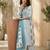 Off white floral printed pure cotton kurta set for women
