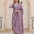 Mauve floral printed pure cotton kurta set for women