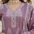 Mauve floral printed pure cotton kurta set for women