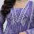 Lavender floral printed pure cotton kurta set for women