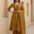 Yellow floral printed pure cotton kurta set for women