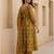 Yellow floral printed pure cotton kurta set for women