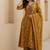 Yellow floral printed pure cotton kurta set for women