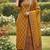 Yellow floral printed pure cotton kurta set for women