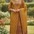 Yellow floral printed pure cotton kurta set for women