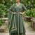 Green floral printed pure cotton kurta set for women