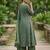 Green floral printed pure cotton kurta set for women