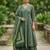 Green floral printed pure cotton kurta set for women