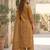 Mustard floral printed pure cotton kurta set for women
