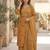 Mustard floral printed pure cotton kurta set for women