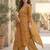 Mustard floral printed pure cotton kurta set for women