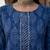 Blue floral printed pure cotton kurta set for women