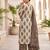 Beige floral printed pure cotton kurta set for women