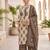 Beige floral printed pure cotton kurta set for women