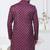 Purple jacket-style indo-western set with thread and stone work, perfect for weddings and festive occasions.