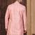 Pink jacket-style indo-western set with thread and stone work, perfect for weddings and festive occasions.