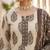Beige floral printed pure cotton kurta set for women