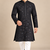 Black Trending Heavy Rayon Lakhnavi Sequin Thread Work Ethnic Festive Wear Kurta With Pyjama