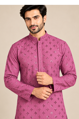 Dusty Pink Trending Heavy Rayon Lakhnavi Sequin Thread Work Ethnic Festive Wear Kurta With Pyjama 2