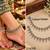 Green mehandi-plated agate stone anklets