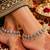 Rembo mehandi-plated agate stone anklets