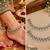 Rembo mehandi-plated agate stone anklets