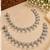 White mehandi-plated agate stone anklets