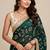 Designer space satin saree with contrast blouse