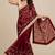 Partywear space satin saree with contrast blouse