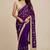 Luxury space satin saree with sequin embellishment