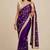Luxury space satin saree with sequin embellishment