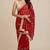 Stylish space satin saree with sequin detailing