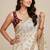 Festive space satin saree with contrast blouse