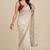 Festive space satin saree with contrast blouse