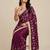 Glamorous space satin saree with sequin work