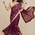 Glamorous space satin saree with sequin work