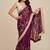 Glamorous space satin saree with sequin work