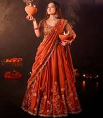Designer Rangoli Silk Embroidery Work Chaniya Choli Set