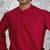 Buy red cotton pathani kurta pajama set