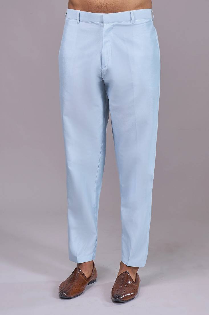Buy sky blue pure cotton pathani kurta pajama set