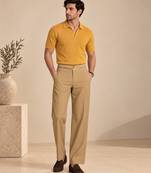 Beige malai cotton pant