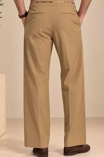 Beige malai cotton pant