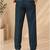 Deep teal blue navy linen pant