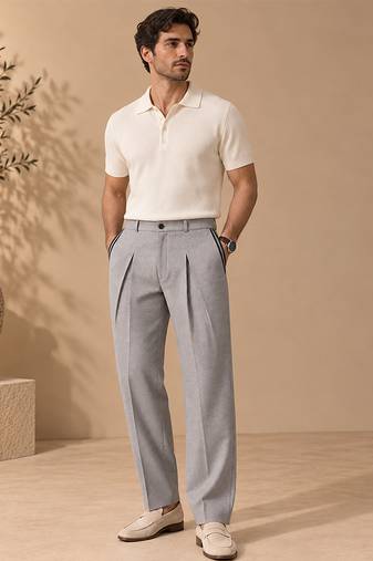 Silver grey malai cotton pant