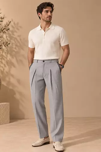 Silver grey malai cotton pant