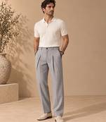 Silver grey malai cotton pant