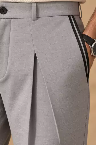 Silver grey malai cotton pant